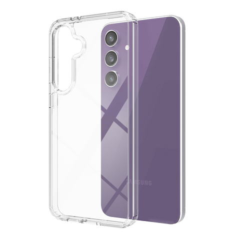 Samsung Galaxy S24 FE Cover - Transparent - ONation Crystal Series - Premium Quality Clear Case No Yellowing Back With Smart Shockproof Cushions