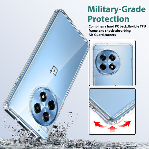OnePlus Ace 3 Cover  - ONation Crystal Series - Premium Quality Clear Case No Yellowing Back With Smart Shockproof Cushions