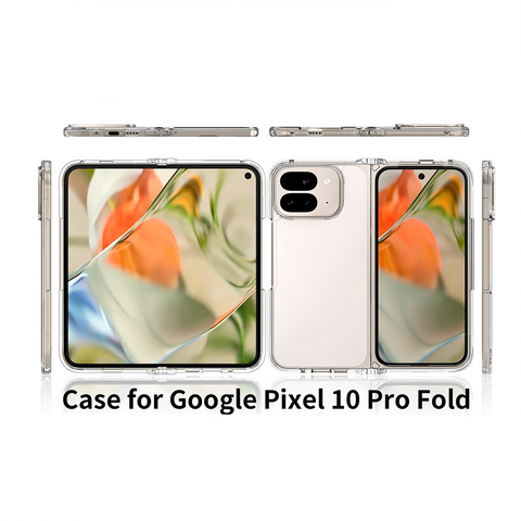 Google Pixel 10 Pro Fold Cover - Transparent - ONation Crystal Series - Premium Quality Clear Case No Yellowing Back With Smart Shockproof Cushions