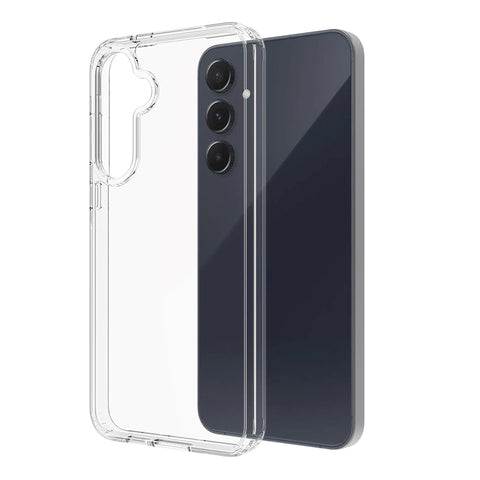 Samsung Galaxy A55 Cover - Transparent - ONation Crystal Series - Premium Quality Clear Case No Yellowing Back With Smart Shockproof Cushions