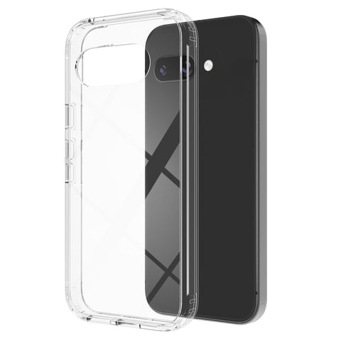 Google Pixel 9a Cover - Transparent - ONation Crystal Series - Premium Quality Clear Case No Yellowing Back With Smart Shockproof Cushions