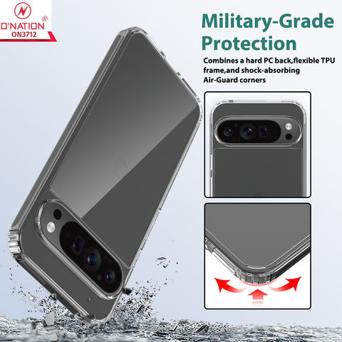 Google Pixel 9 Pro XL Cover  - ONation Crystal Series - Premium Quality Clear Case No Yellowing Back With Smart Shockproof Cushions