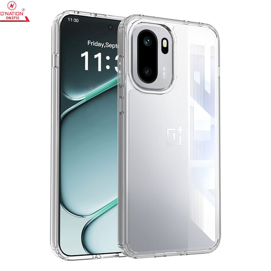 Oneplus Ace 6 Cover  - ONation Crystal Series - Premium Quality Clear Case No Yellowing Back With Smart Shockproof Cushions