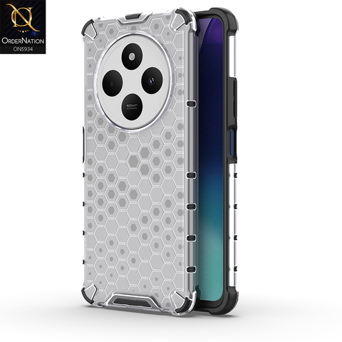 Xiaomi Redmi 14C Cover - Transparent - Airbag Shockproof Hybrid Honeycomb Transparent Case