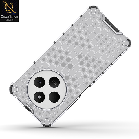 Xiaomi Poco M6 Pro 4G Cover - Black - Airbag Shockproof Hybrid Honeycomb Transparent Case