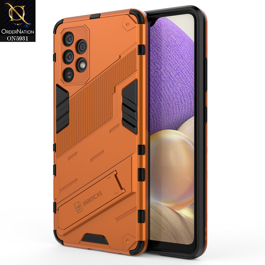 Samsung Galaxy A72 Cover - Orange - New Ultra Punk TPU Shockproof Phone Case with Kickstand And Camera Protection