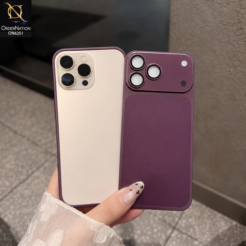 iPhone 13 Pro Max Cover  - Dark Cherry - Frame Aluminum Metal Phone Case - Transfer your Phone Looks into iPhone 18 Pro Max