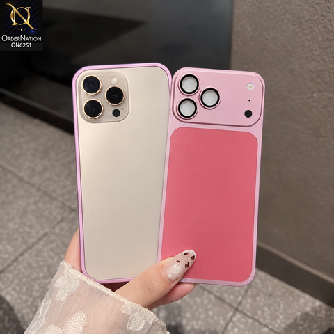 iPhone 16 Pro Cover  - Pink - Frame Aluminum Metal Phone Case - Transfer your Phone Looks into iPhone 18 Pro Max