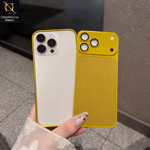 iPhone 16 Pro Cover  - Golden - Frame Aluminum Metal Phone Case - Transfer your Phone Looks into iPhone 18 Pro Max