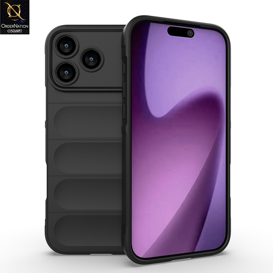 iPhone 17 Pro Max Cover - Black -  New Flexible TPU Mobile Phone Back Cover Scratch Proof Phone Protective Case