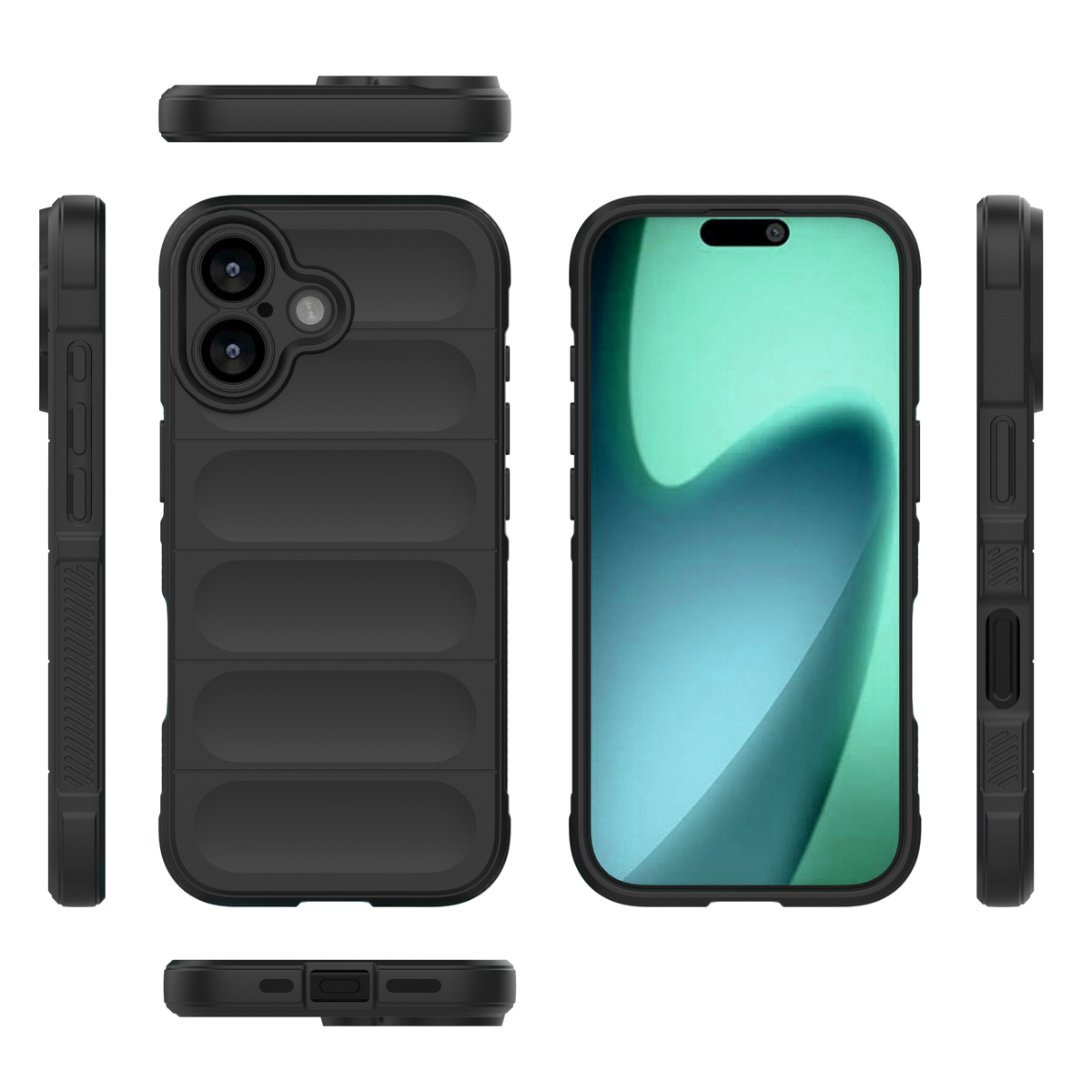 iPhone 17 Cover - Black -  New Flexible TPU Mobile Phone Back Cover Scratch Proof Phone Protective Case