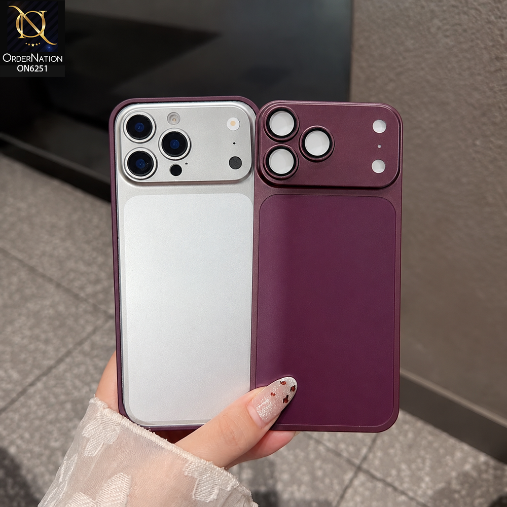 iPhone 17 Pro Max Cover  - Dark Cherry - Frame Aluminum Metal Phone Case - Transfer your Phone Looks into iPhone 18 Pro Max