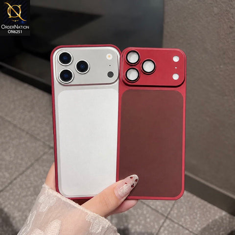 iPhone 17 Pro Max Cover  - Burgundy - Frame Aluminum Metal Phone Case - Transfer your Phone Looks into iPhone 18 Pro Max