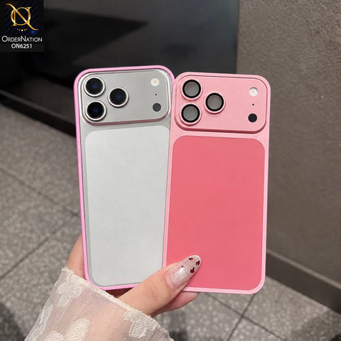 iPhone 17 Pro Max Cover  - Pink - Frame Aluminum Metal Phone Case - Transfer your Phone Looks into iPhone 18 Pro Max