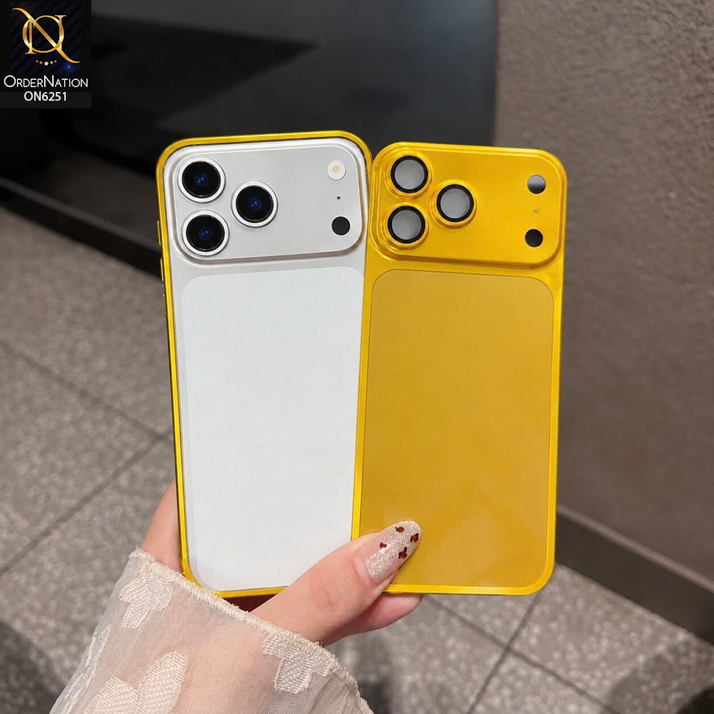 iPhone 17 Pro Max Cover  - Golden - Frame Aluminum Metal Phone Case - Transfer your Phone Looks into iPhone 18 Pro Max