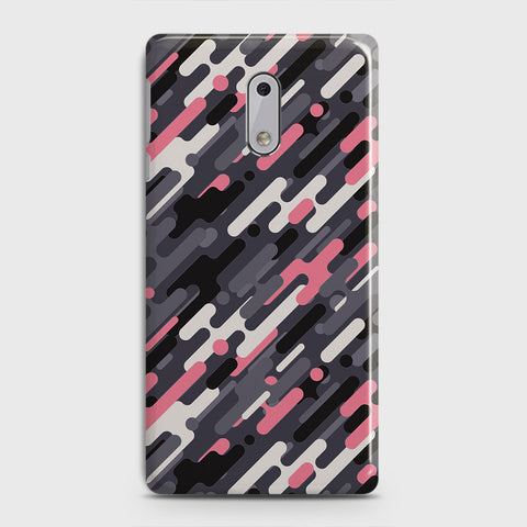 Nokia 6 Cover - Camo Series 3 - Pink & Grey Design - Matte Finish - Snap On Hard Case with LifeTime Colors Guarantee