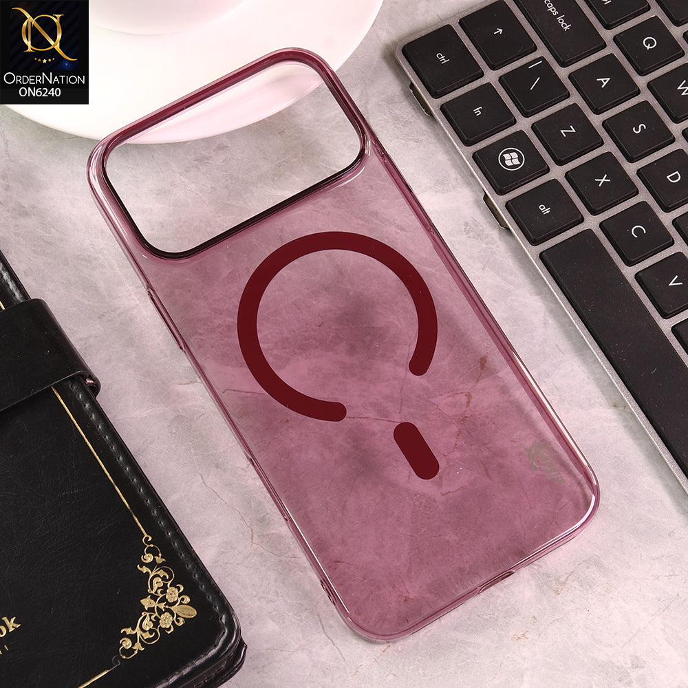 iPhone 17 Pro Max Cover - Maroon - Blue Shark New Premium Protective Case