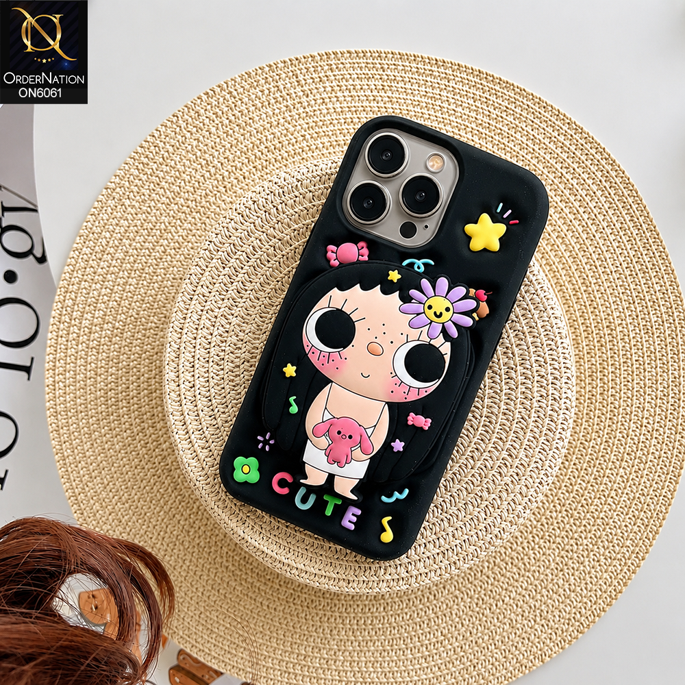 iPhone 14 Pro Cover - Black - Kawaii Cute Girl Phone Case for iPhone 14 Pro