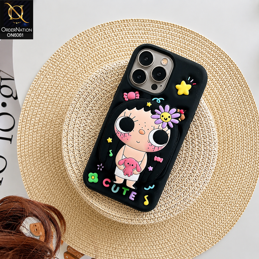 iPhone 15 Pro Cover - Black - Kawaii Cute Girl Phone Case for iPhone 15 Pro