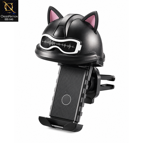 Motorcycle Bike Mobile Holder Cat Helmet Design 360° Rotation Phone Stand Model S5081-05