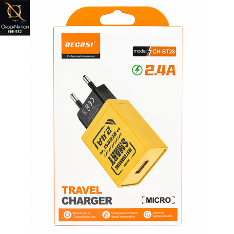 RECRSI CH-BT28 24W Micro USB Travel Charger Adapter