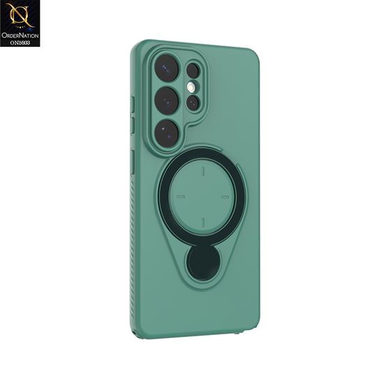 Samsung Galaxy S26 Ultra Cover - Green - MagSafe Compatible Case with Foldable Kickstand