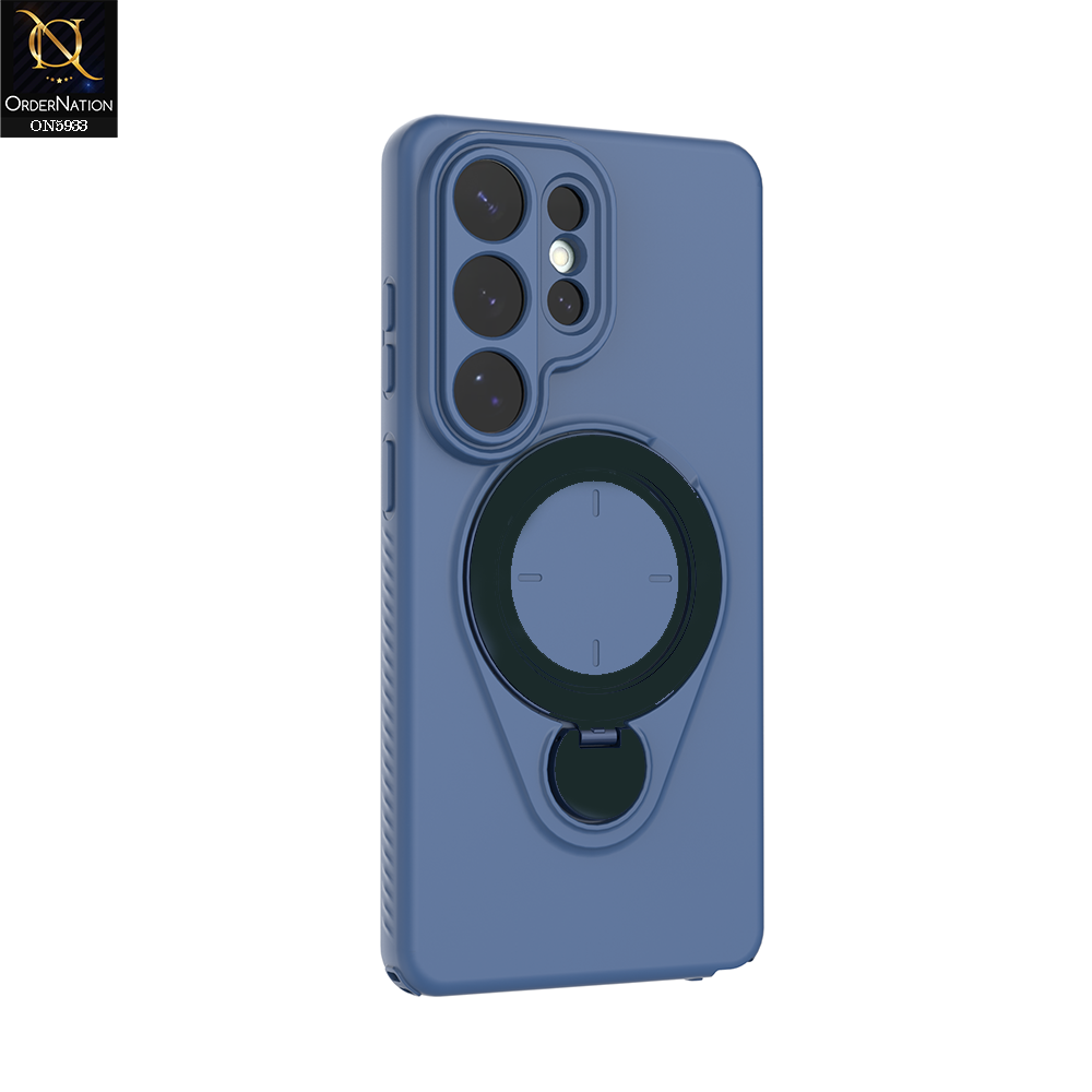 Samsung Galaxy S26 Ultra Cover - Blue - MagSafe Compatible Case with Foldable Kickstand