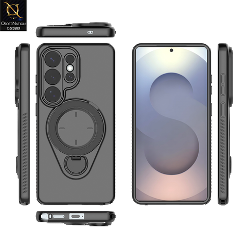 Samsung Galaxy S26 Ultra Cover - Black - MagSafe Compatible Case with Foldable Kickstand