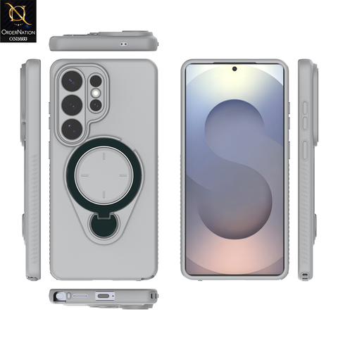 Samsung Galaxy s26 Ultra Cover - Gray - MagSafe Compatible Case with Foldable Kickstand