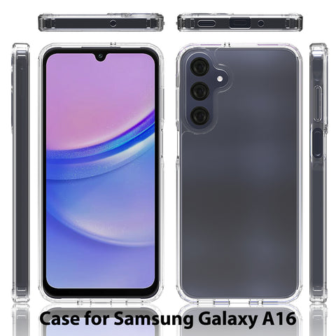 Samsung Galaxy A16 5G Cover - Transparent - ONation Crystal Series - Premium Quality Clear Case No Yellowing Back With Smart Shockproof Cushions