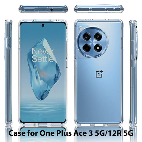 OnePlus Ace 3 Cover  - ONation Crystal Series - Premium Quality Clear Case No Yellowing Back With Smart Shockproof Cushions