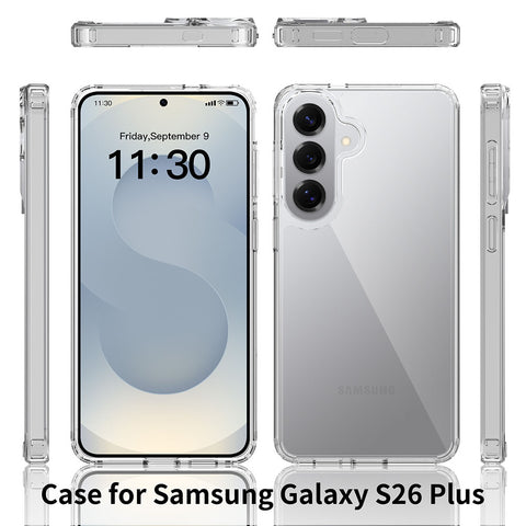 Samsung Galaxy S26 Plus Cover  - ONation Crystal Series - Premium Quality Clear Case No Yellowing Back With Smart Shockproof Cushions