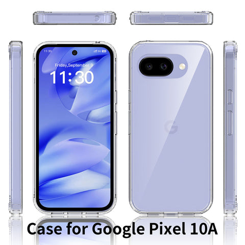 Google Pixel 10a Cover - Transparent - ONation Crystal Series - Premium Quality Clear Case No Yellowing Back With Smart Shockproof Cushions
