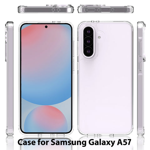 Samsung Galaxy A57 Cover - Transparent - ONation Crystal Series - Premium Quality Clear Case No Yellowing Back With Smart Shockproof Cushions