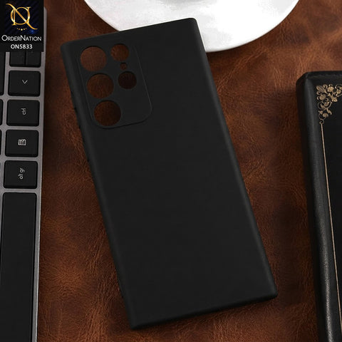 Samsung Galaxy S22 Ultra 5G Cover - Black - New Premium Quality Silicone Case Slim Protective Back Cover