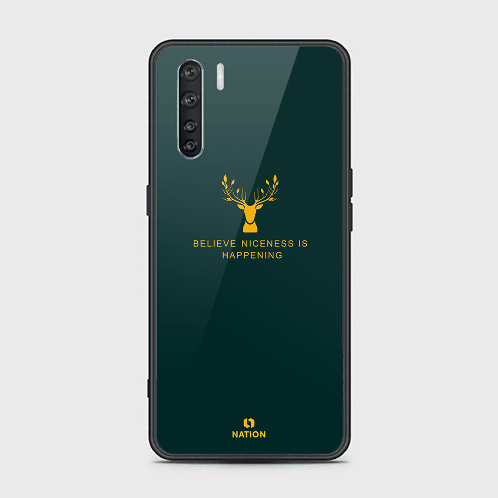 Oppo Reno 3 Cover - Nice Series - HQ Ultra Shine Premium Infinity Glass Soft Silicon Borders Case (Fast Delivery)