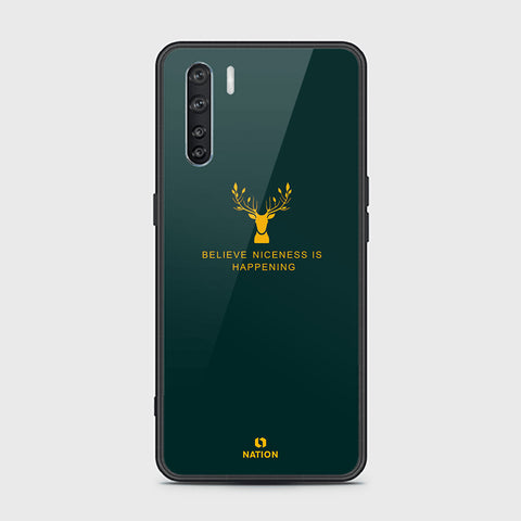 Oppo Reno 3 Cover - Nice Series - HQ Ultra Shine Premium Infinity Glass Soft Silicon Borders Case (Fast Delivery)