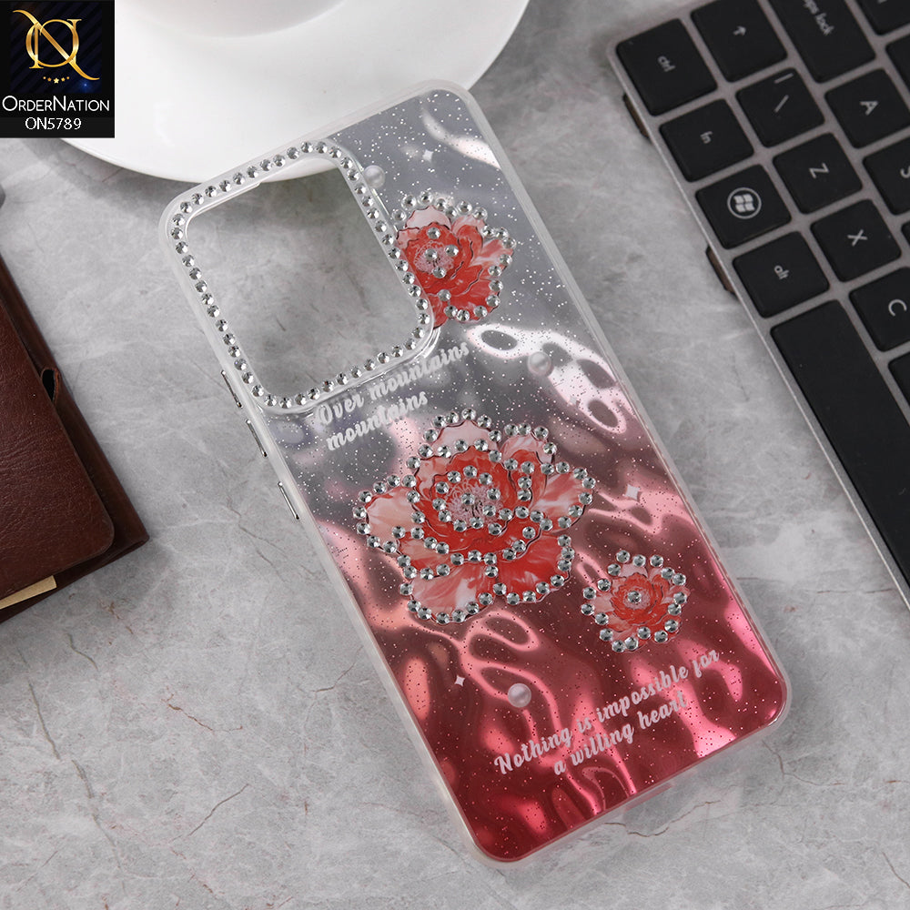 Oppo Reno 13F 4G Cover - Design 2 -  3D Shinny Case With Camera Protection Soft Border Case