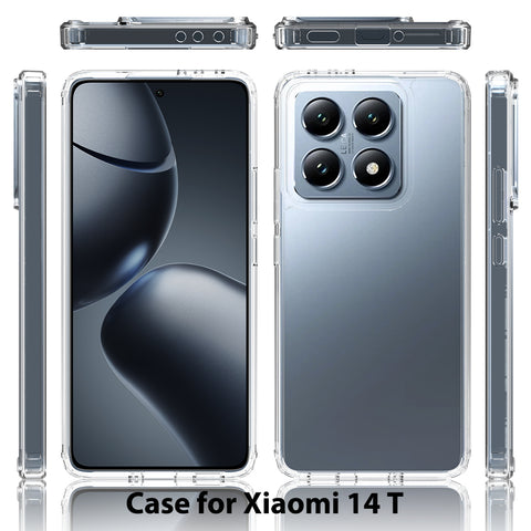 Xiaomi 14T Cover - Transparent - ONation Crystal Series - Premium Quality Clear Case No Yellowing Back With Smart Shockproof Cushions