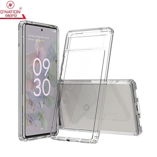 Google Pixel 6a Cover  - ONation Crystal Series - Premium Quality Clear Case No Yellowing Back With Smart Shockproof Cushions