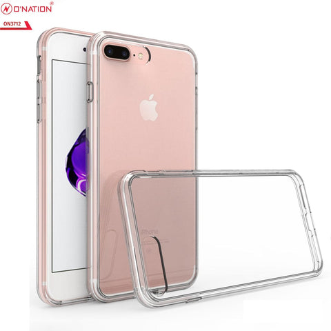 iPhone 8 Plus Cover  - ONation Crystal Series - Premium Quality Clear Case No Yellowing Back With Smart Shockproof Cushions