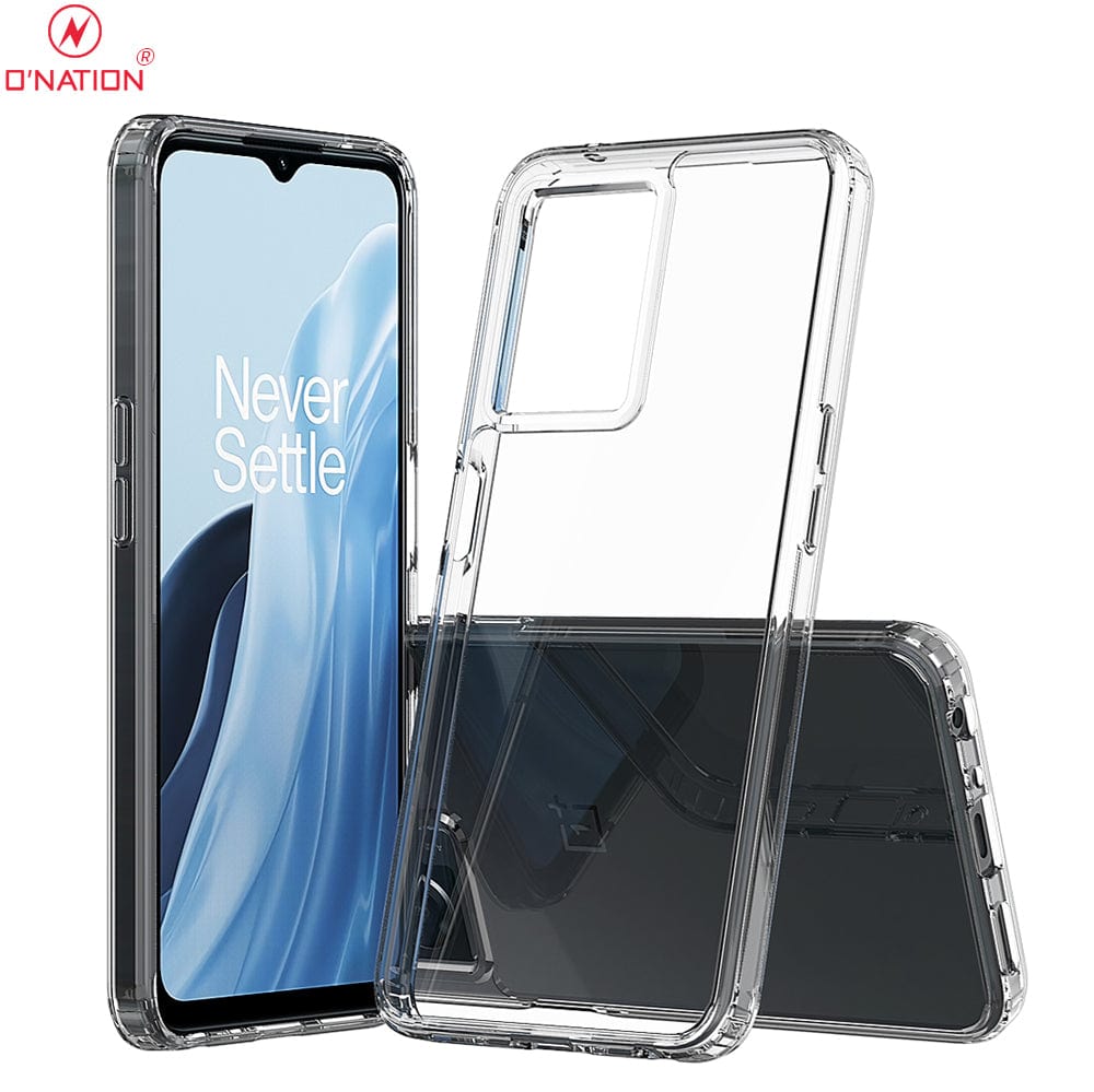 OnePlus Nord N300 Cover  - ONation Crystal Series - Premium Quality Clear Case No Yellowing Back With Smart Shockproof Cushions