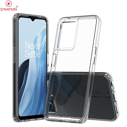 OnePlus Nord N300 Cover  - ONation Crystal Series - Premium Quality Clear Case No Yellowing Back With Smart Shockproof Cushions