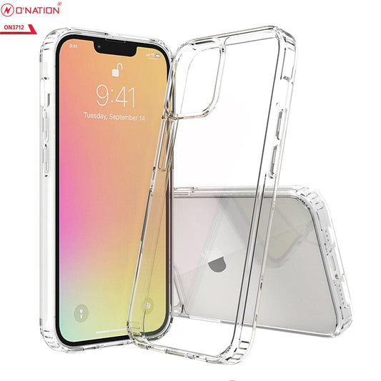 iPhone 13 Cover  - ONation Crystal Series - Premium Quality Clear Case No Yellowing Back With Smart Shockproof Cushions