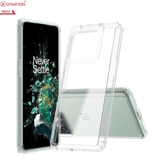 OnePlus 10T Cover  - ONation Crystal Series - Premium Quality Clear Case No Yellowing Back With Smart Shockproof Cushions