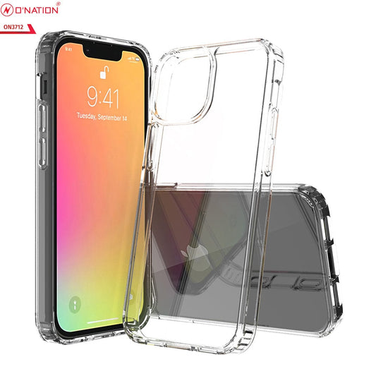 iPhone 13 Mini Cover  - ONation Crystal Series - Premium Quality Clear Case No Yellowing Back With Smart Shockproof Cushions