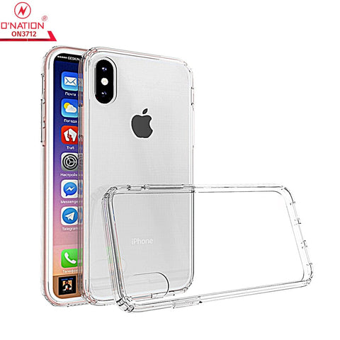 iPhone XS Max Cover  - ONation Crystal Series - Premium Quality Clear Case No Yellowing Back With Smart Shockproof Cushions