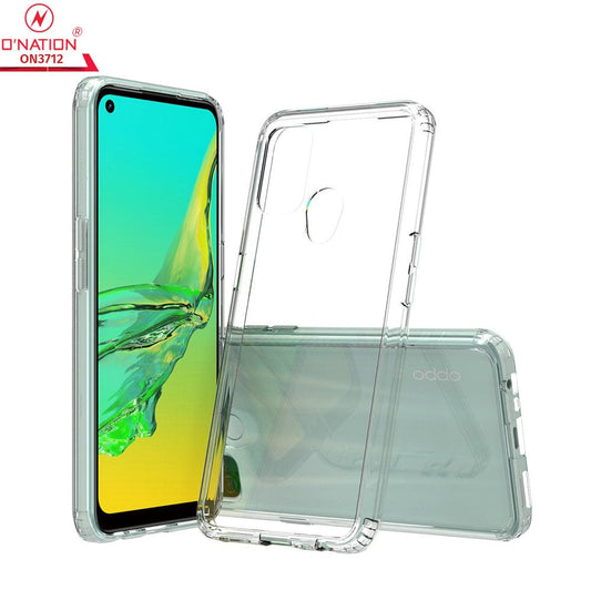 Oppo A53 Cover  - ONation Crystal Series - Premium Quality Clear Case No Yellowing Back With Smart Shockproof Cushions