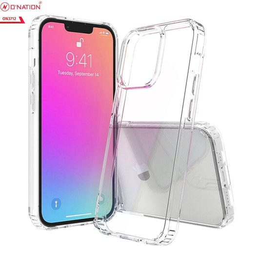 iPhone 13 Pro Cover  - ONation Crystal Series - Premium Quality Clear Case No Yellowing Back With Smart Shockproof Cushions
