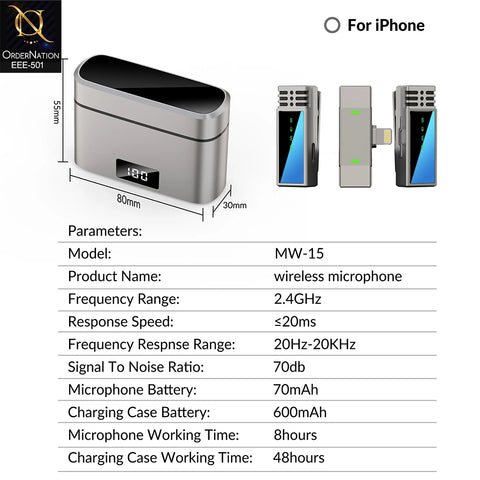 Jmary MW-15 2.4G Wireless Microphone for Mobile Type-C with 2 Years Extended Warranty